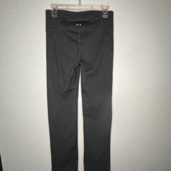 Under Armour Womens Straight Leg Yoga Pants Workout Leggings Gray Sz 6 - Picture 3 of 9